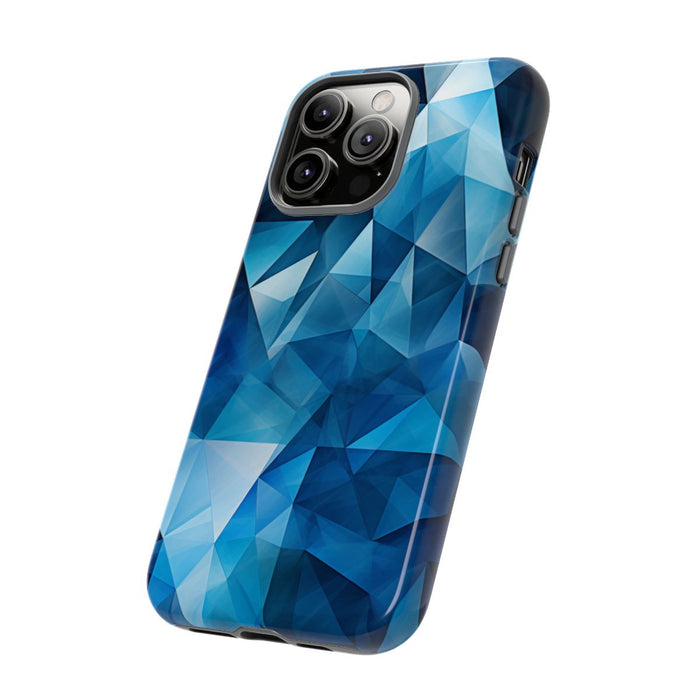Blauw Geometrisch Driehoekenpatroon