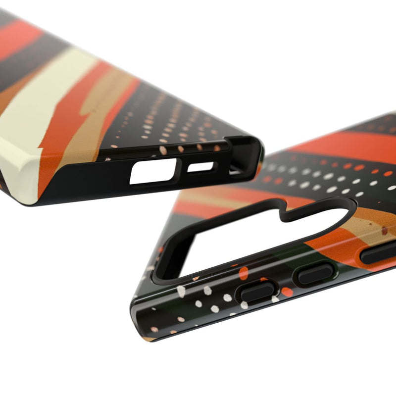 Retro Aardetinten Gestreept Patroon