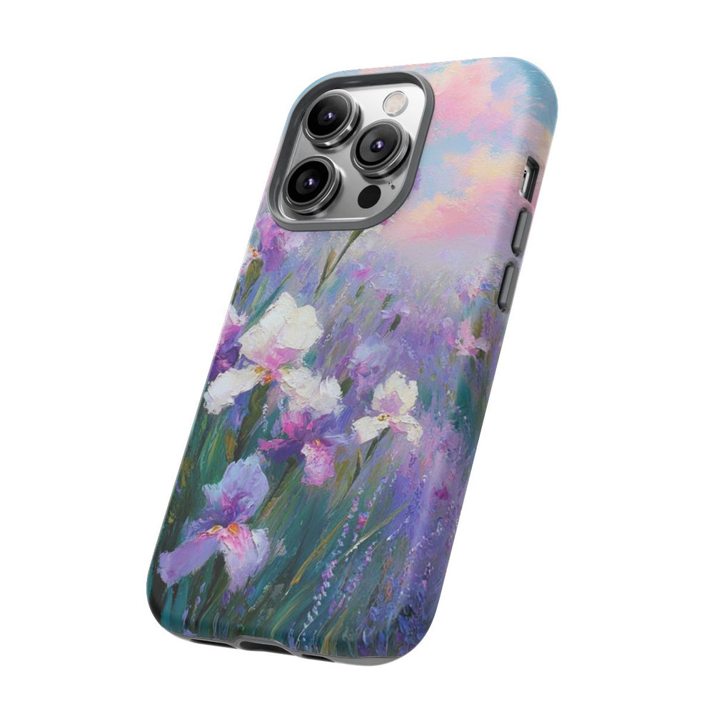 Pastelkleurige Irisbloemen Schildering