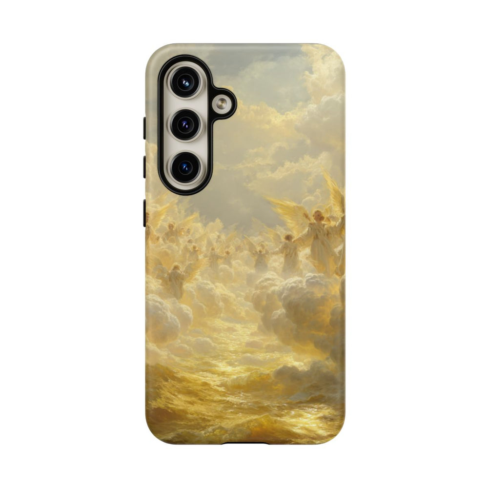 Gouden Engelen Tussen Wolken en Golven