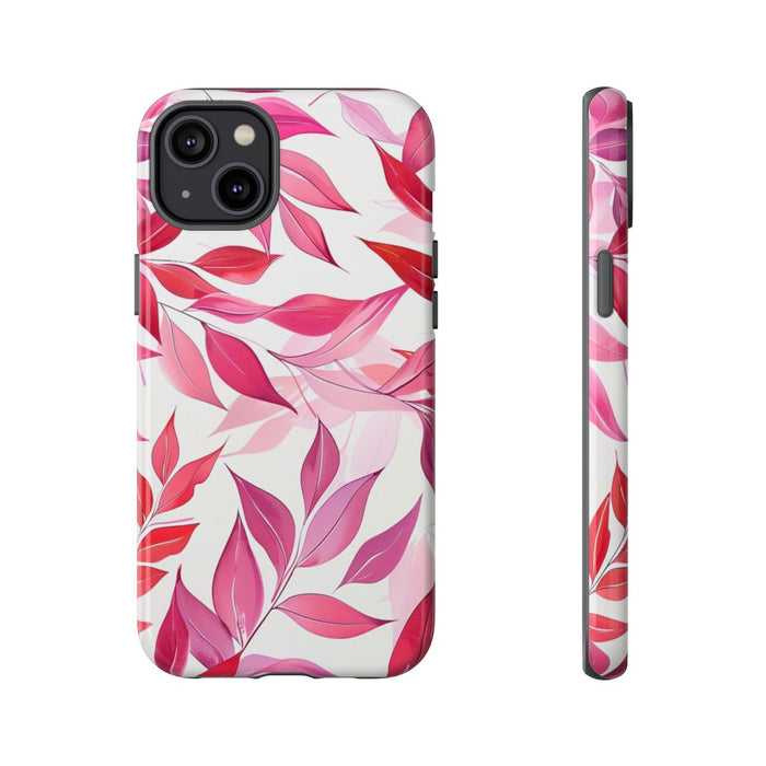 Roze en Rode Bladerenpatroon