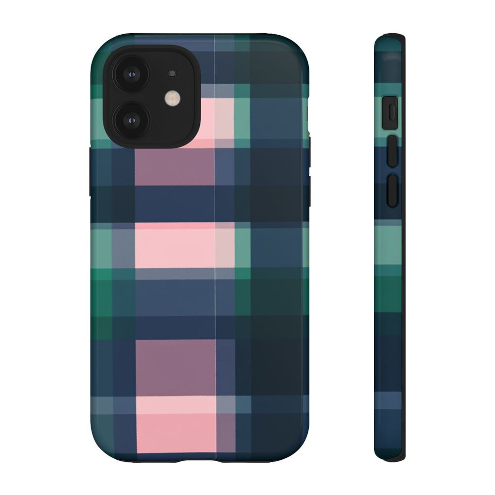 Smaragdgroen en Roze Geruit Patroon