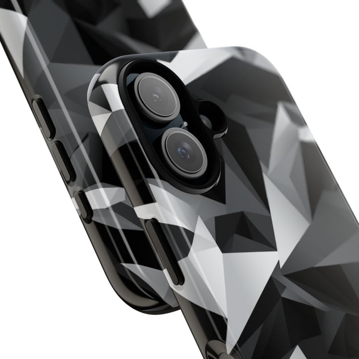 Zwart-Grijs Geometrisch Abstract Patroon