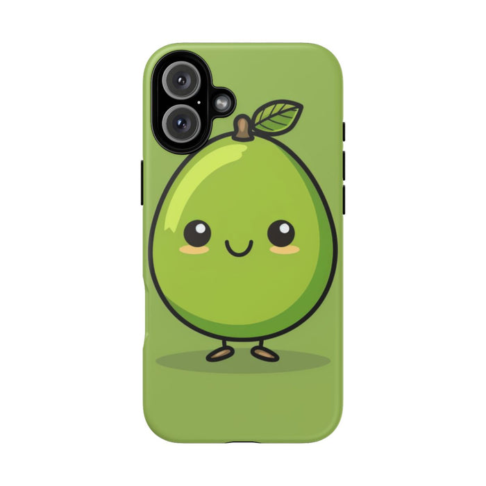 Schattige Groene Avocado in Cartoonstijl