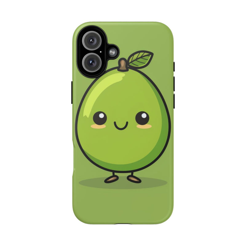 Schattige Groene Avocado in Cartoonstijl