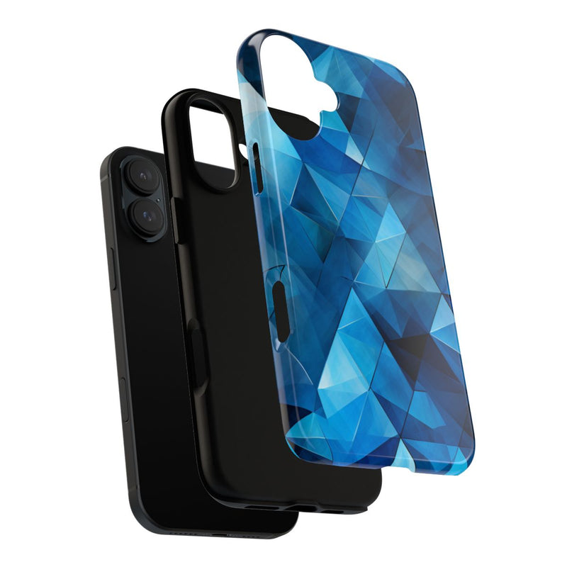 Blauw Geometrisch Driehoekenpatroon