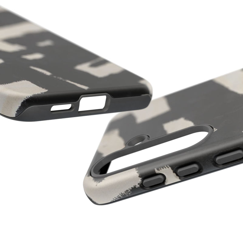 Abstract Zwart-Crème Patroon