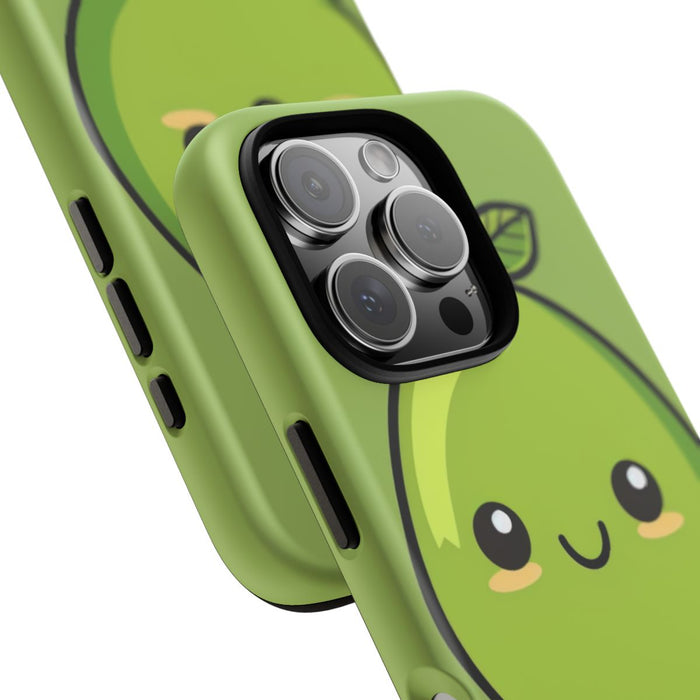Schattige Groene Avocado in Cartoonstijl