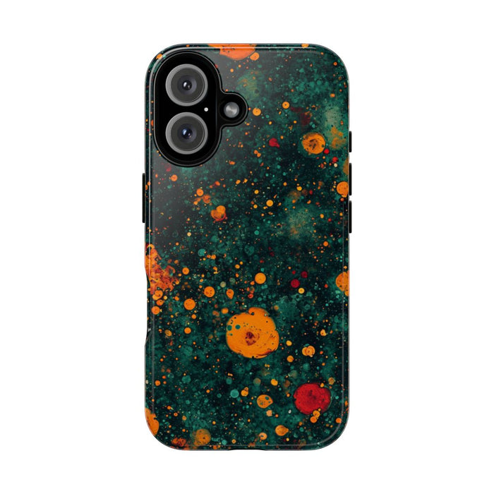 Abstracte Oranje en Teal Bellenpatroon