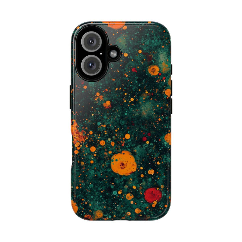 Abstracte Oranje en Teal Bellenpatroon