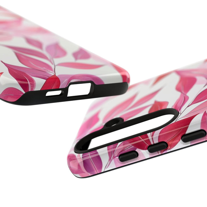 Roze en Rode Bladerenpatroon