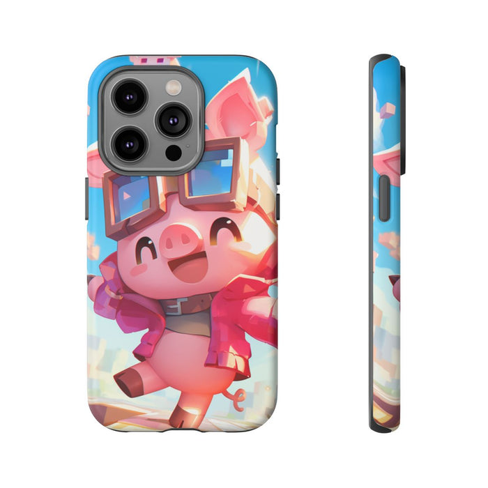Vrolijk Roze Varkentje met Gekleurde Bril en Hoodie