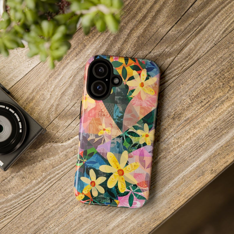 Abstract Bloemmotief met Geometrisch Patroon