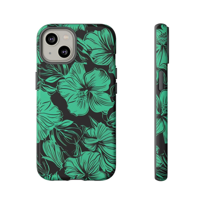 Groen Hawaïaans Bloemenpatroon