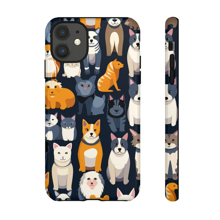 Kleurrijk Katten- en Hondenpatroon in Aantrekkelijke Kleuren