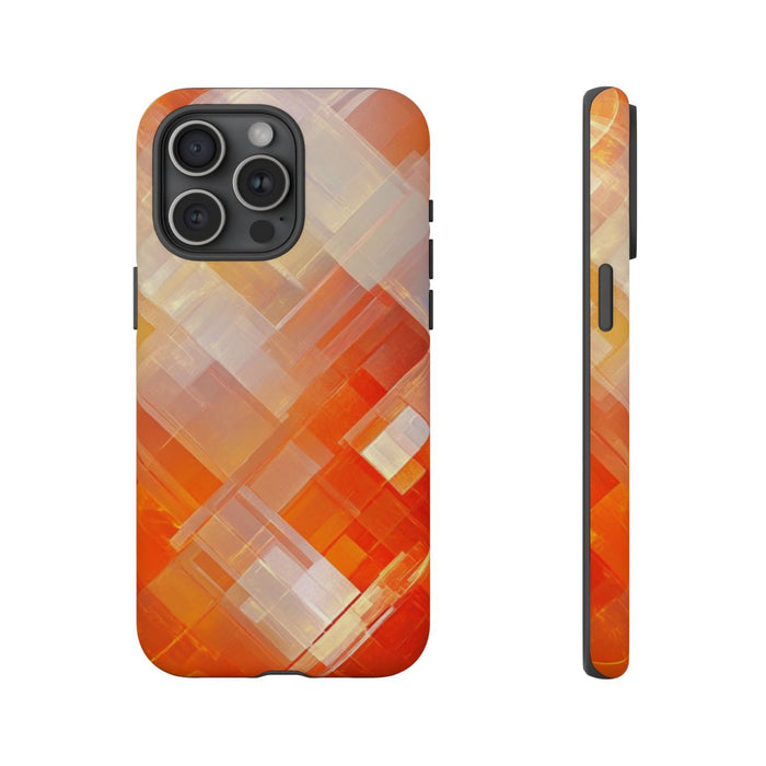 Abstract Oranje Geometrisch Patroon