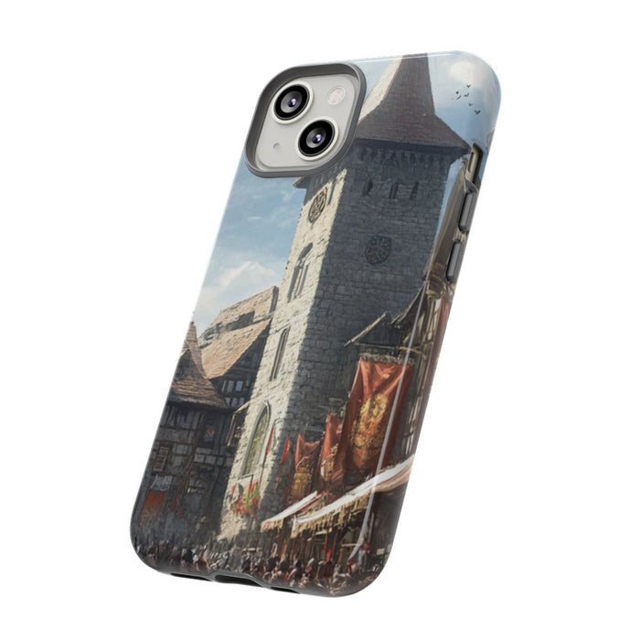 Middeleeuws Europees Dorpsstraat Tafereel