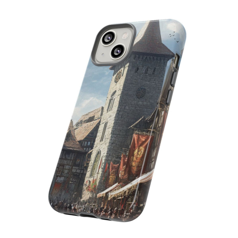 Middeleeuws Europees Dorpsstraat Tafereel