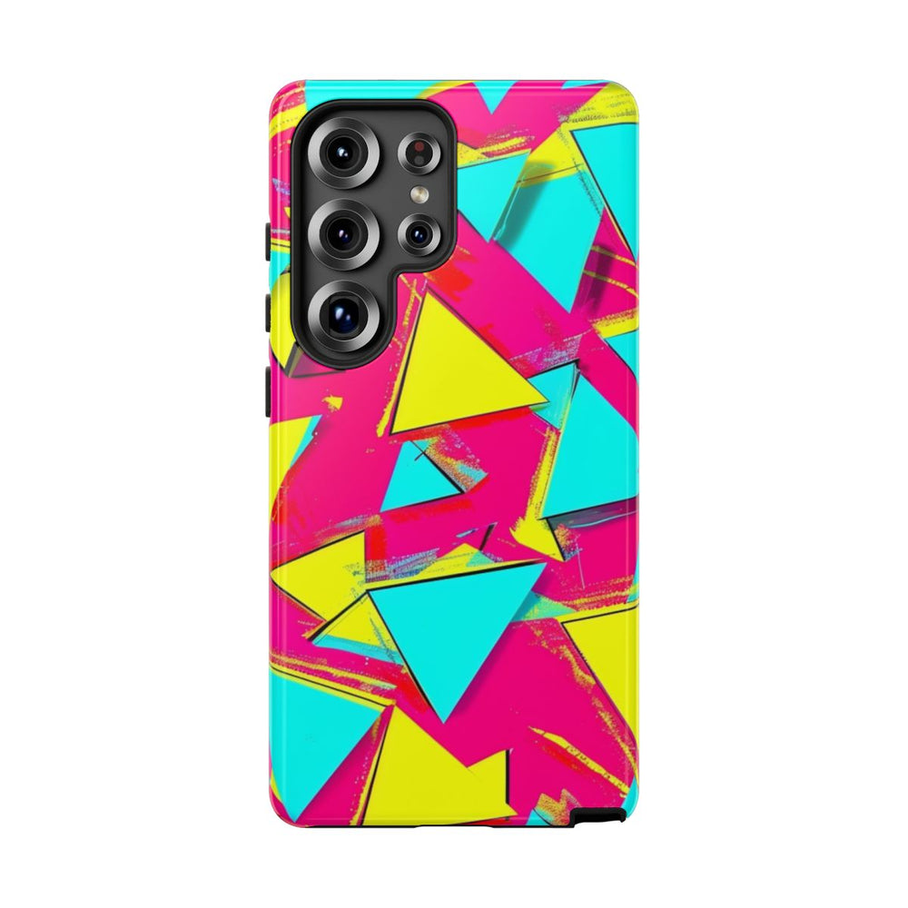 Neon Driehoeken Abstract Patroon