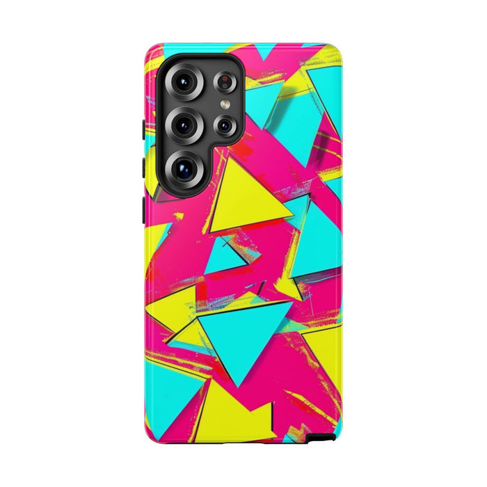Neon Driehoeken Abstract Patroon