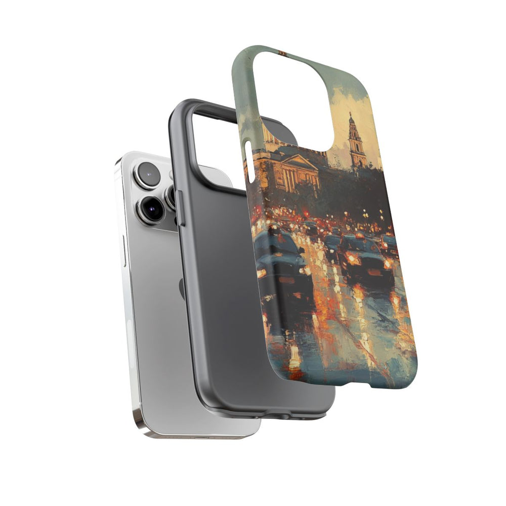 St. Paul’s Kathedraal bij Schemering met Natte Straat