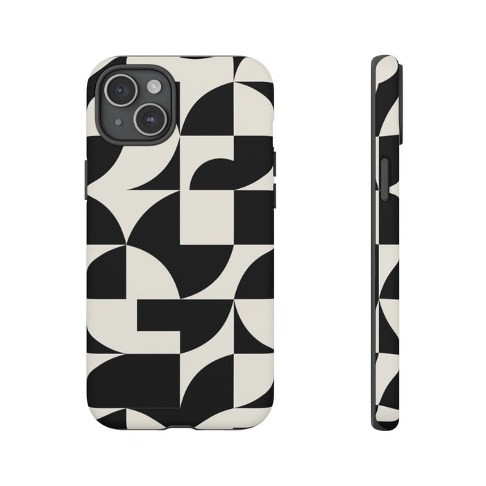 Zwart-Wit Geometrisch Abstract Patroon