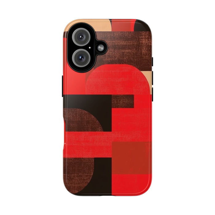 Rood-Bruin Geometrisch Abstract