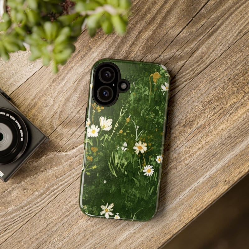 Groene Weide met Witte Bloemen