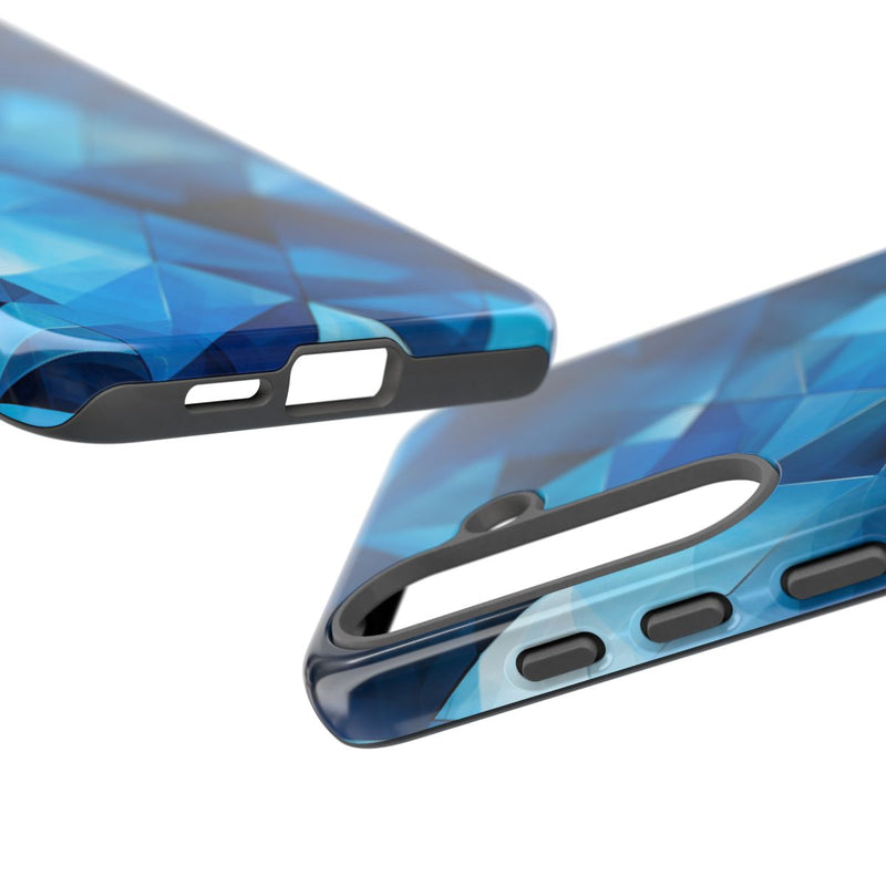 Blauw Geometrisch Driehoekenpatroon