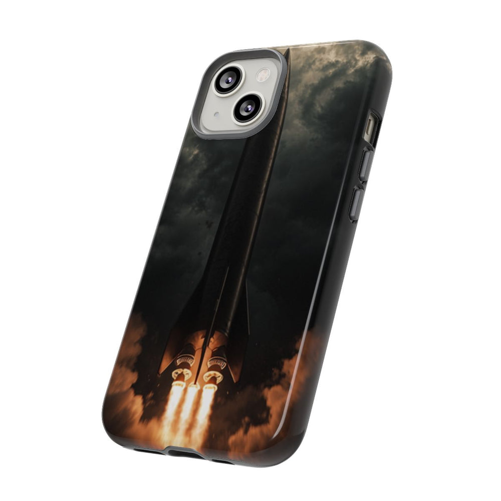 Donkere Raketlancering met Vurige Motoren