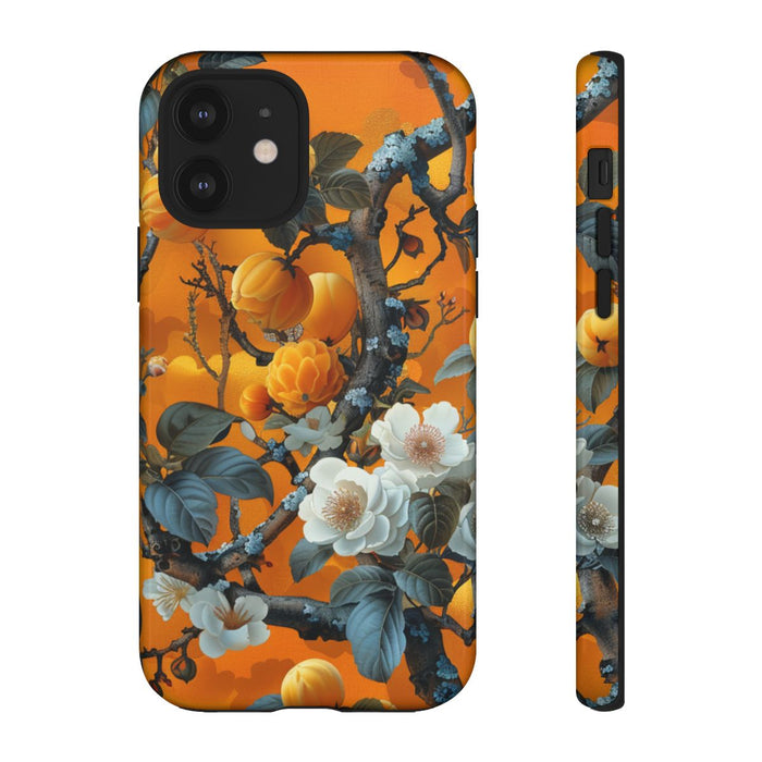 Vintage Botanisch Oranje Bloemenpatroon