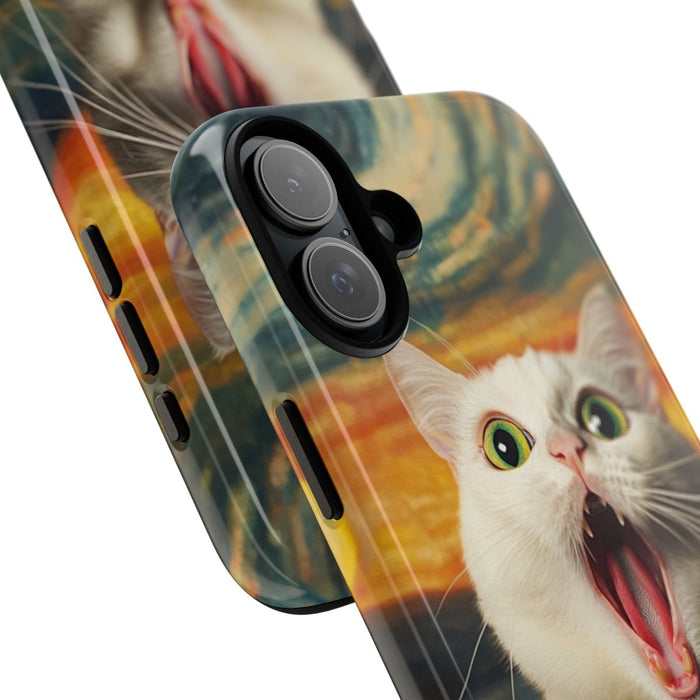 Verbaasde Witte Kat met Groene Ogen