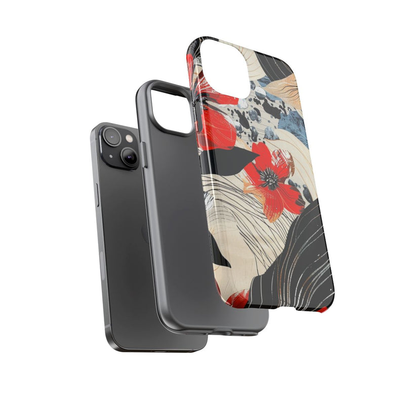 Rood Bloemen Abstract Patroon