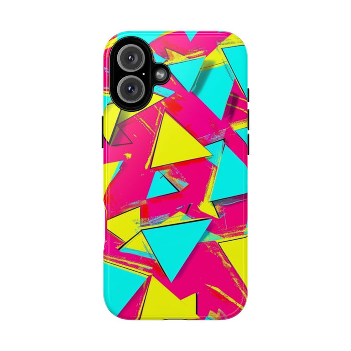 Neon Driehoeken Abstract Patroon