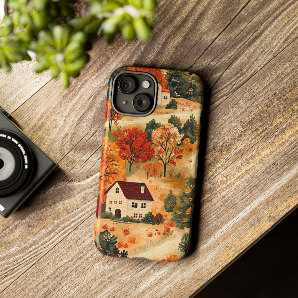 Herfstlandschap met Huizen