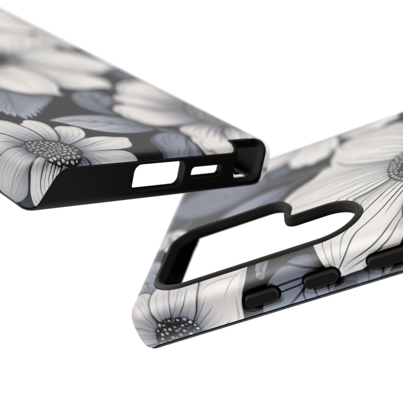 Zwart-Wit Bloemenpatroon