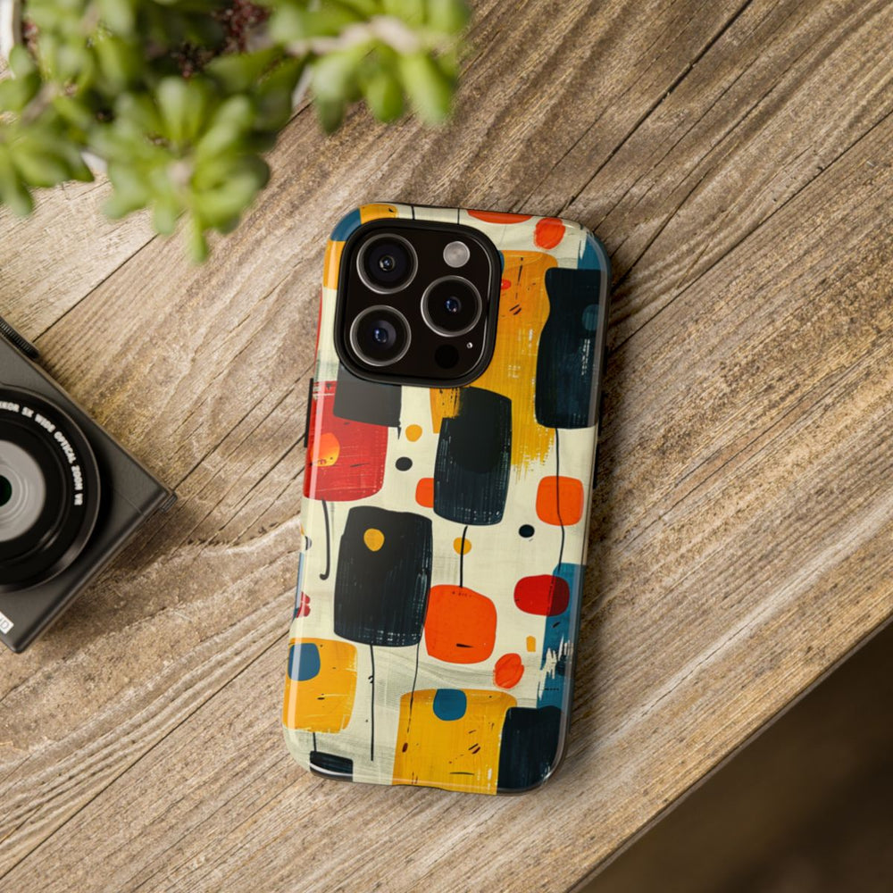 Mid-Century Abstract Geometrisch Patroon