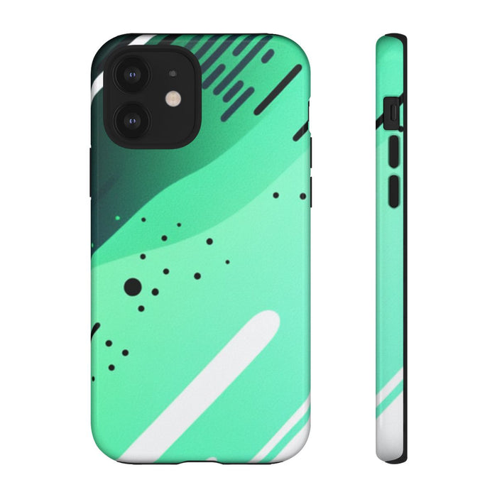 Geometrisch Groen-Zwart Abstract Patroon