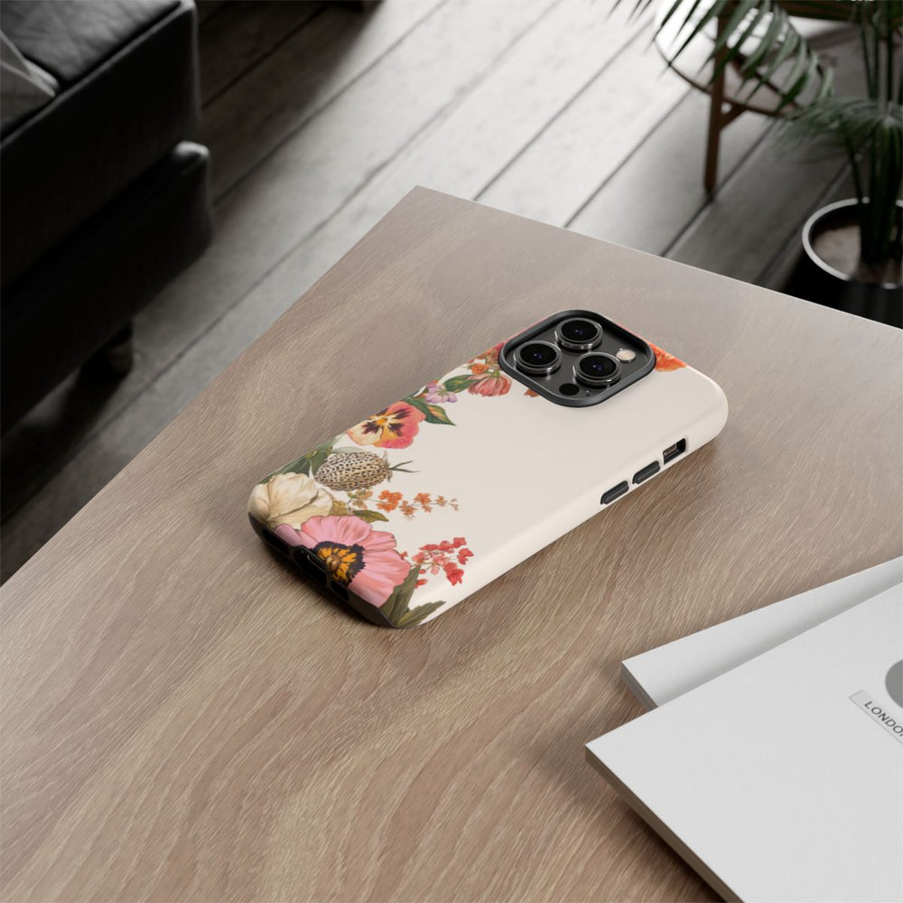 Vintage Botanische Bloemenrand