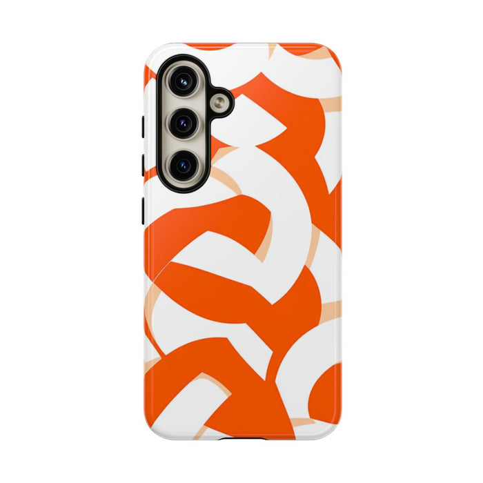 Oranje en Wit Geometrisch Patroon