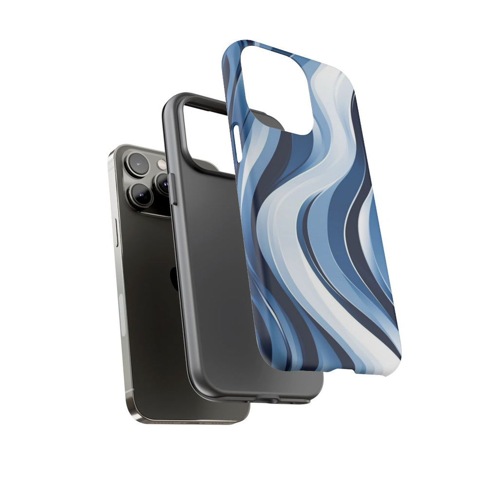 Golfend Blauw Patroon