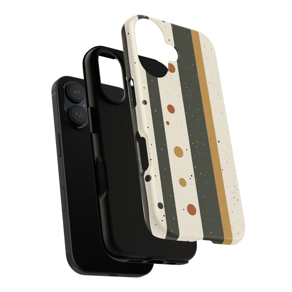 Retro Verticale Strepen en Stippenpatroon