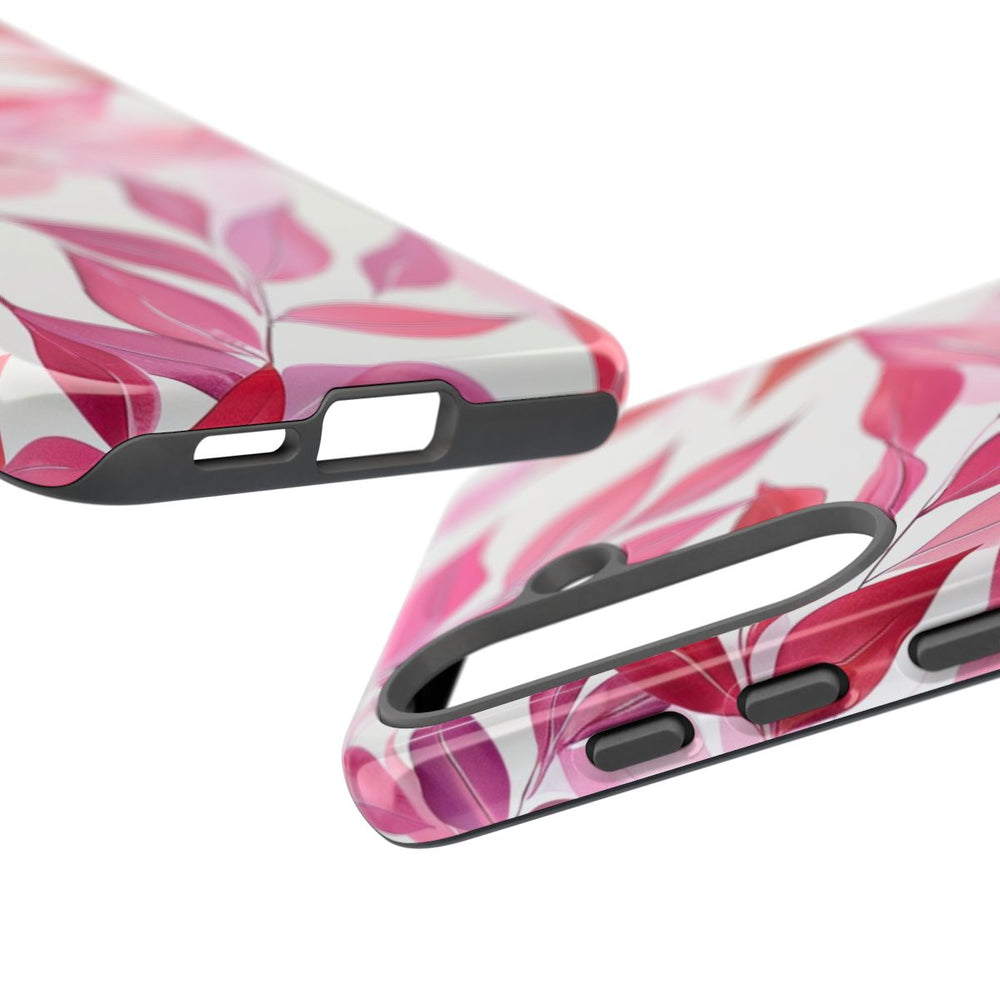 Roze en Rode Bladerenpatroon
