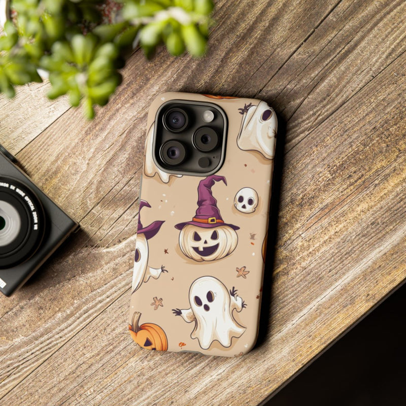 Schattige Halloween Geestjes en Pompoenen Patroon