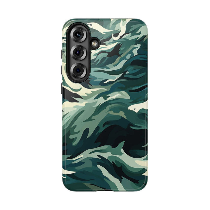 Abstracte Oceaangolven met Haaienpatroon