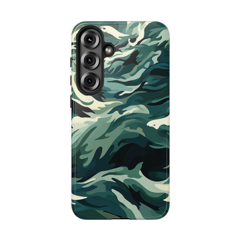 Abstracte Oceaangolven met Haaienpatroon