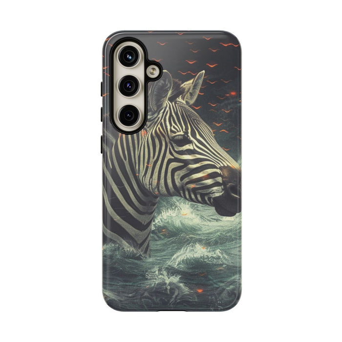 Zebra in Water met Gloeiende Vonken