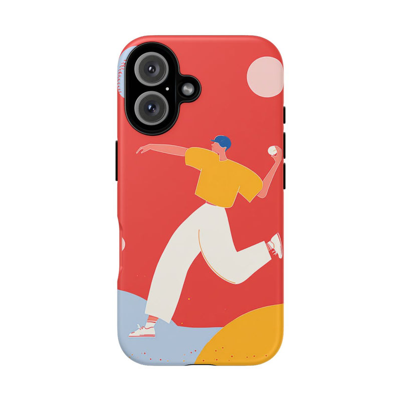 Minimalistische Honkbalspeler Illustratie