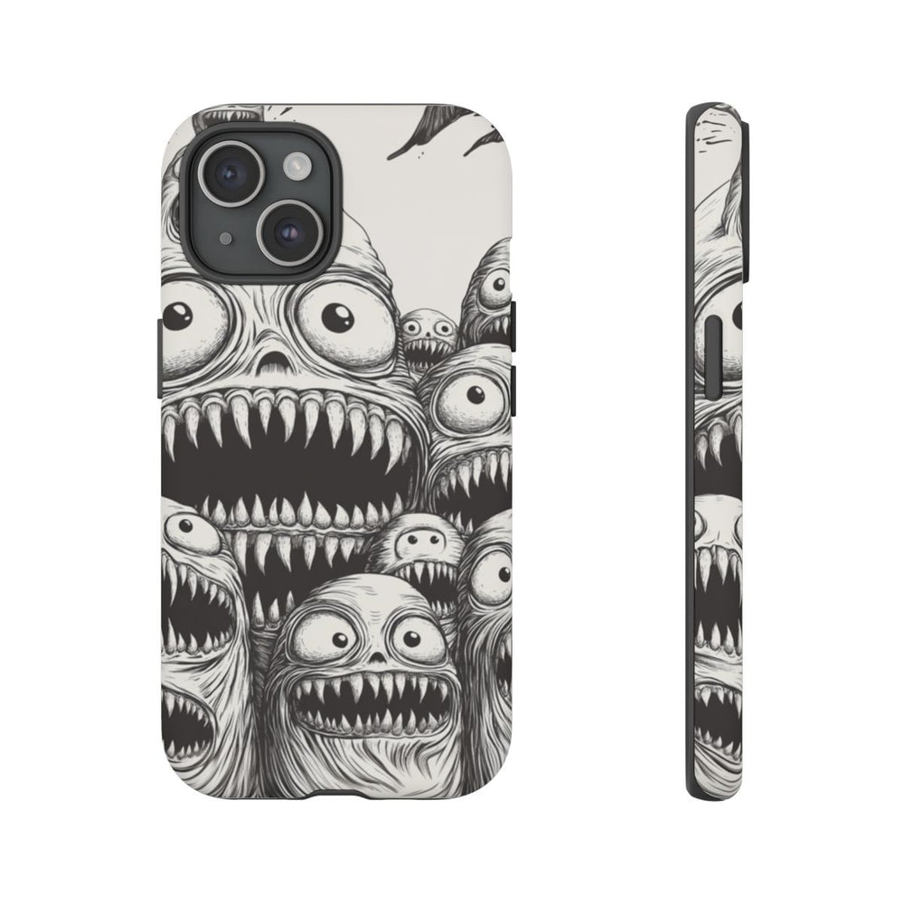 Slijmerige Monsterhoofden in Lijntekening