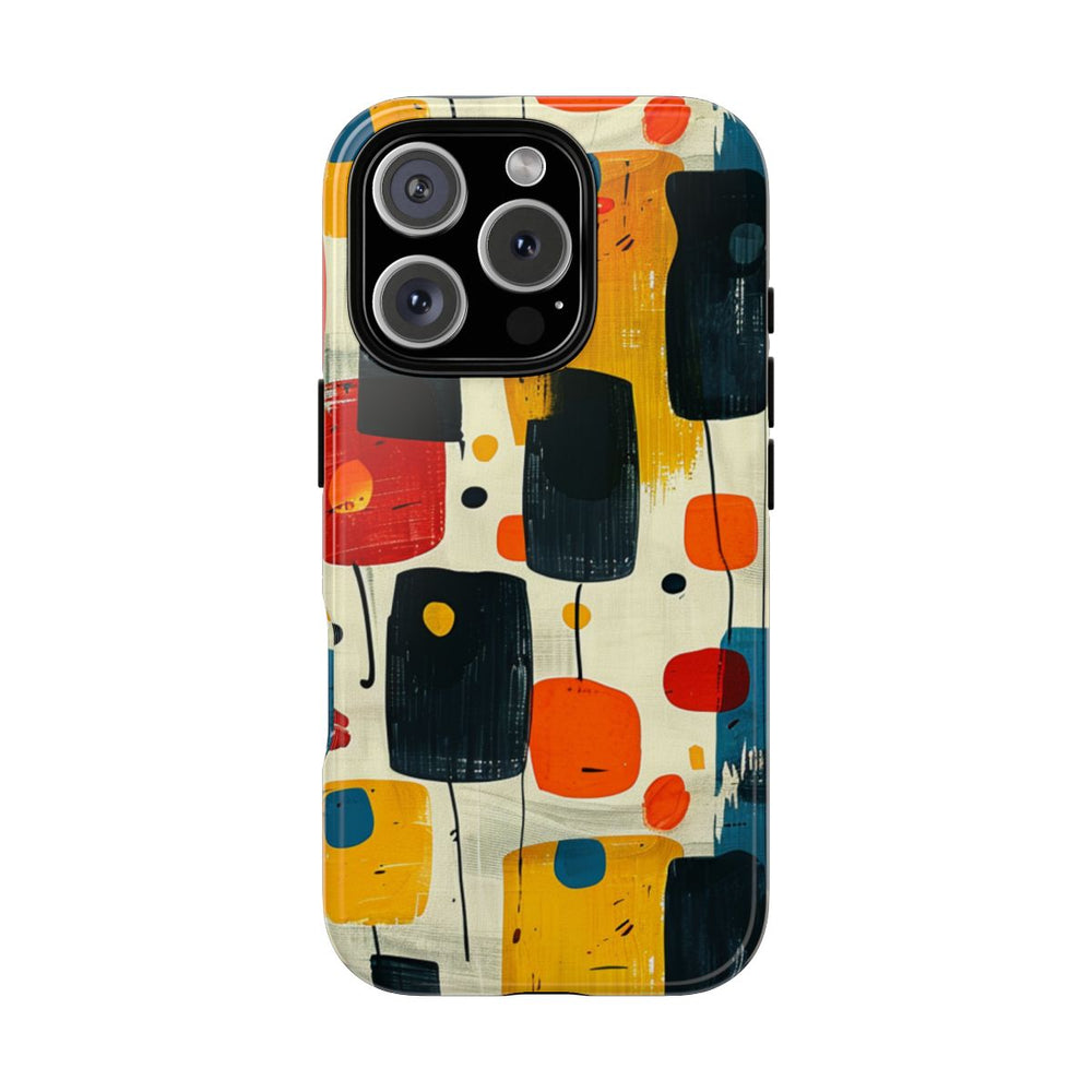 Mid-Century Abstract Geometrisch Patroon